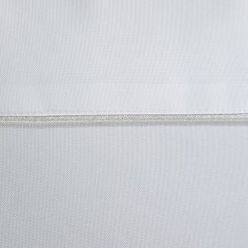 Bílý ubrus se stříbrným lemem MADELE 140x180 cm Eurofirany