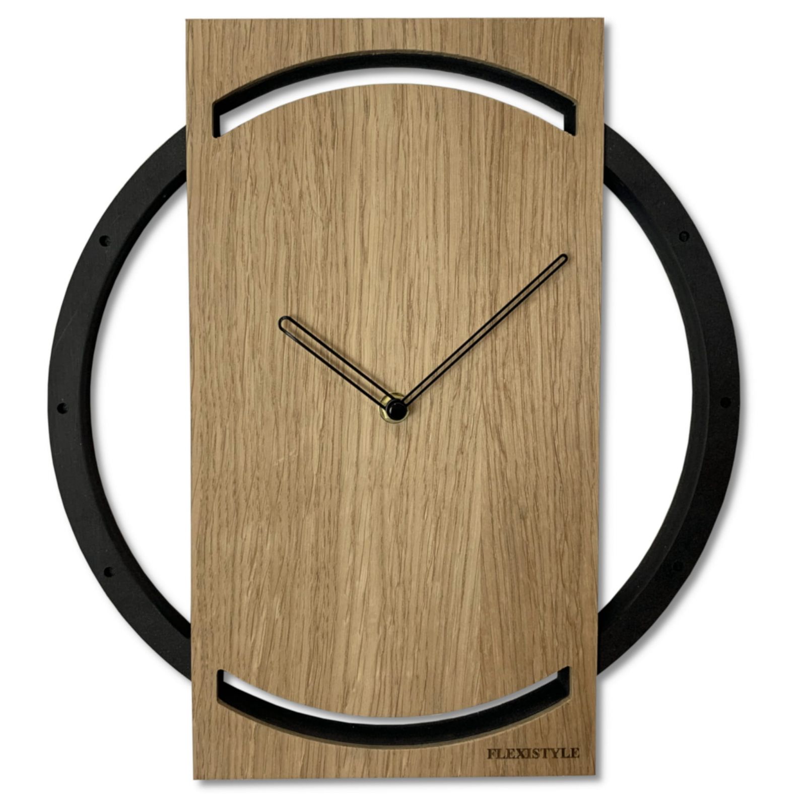 Nástěnné hodiny Wood Oak 2 Přírodní Flexistyle