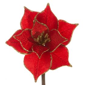 Vánoční květ červený 20 cm Eurofirany