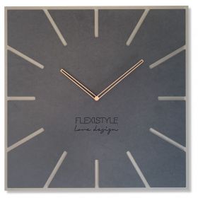 Velké nástěnné hodiny EKO EXACT 1 – 50 cm Antracit – Černé Flexistyle