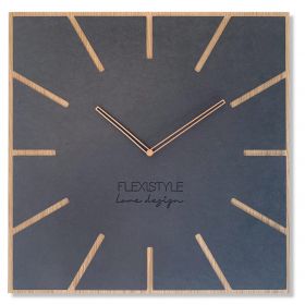 Velké nástěnné hodiny EKO EXACT 4 – 50 cm Antracit – Černé Flexistyle