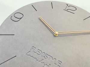 Nástěnné hodiny EKO kulaté 50cm Šedé Flexistyle