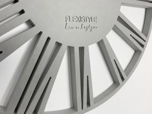 Nástěnné hodiny Loft 50 cm Šedé Flexistyle